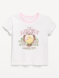 Image number 1 showing, Short-Sleeve Graphic T-Shirt for Girls