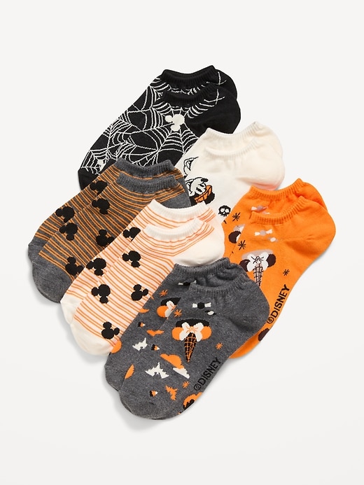 View large product image 1 of 2. Disney© 6-Pack Novelty Ankle Socks for Women