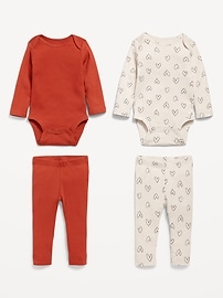 View large product image 3 of 3. Printed Bodysuit and Leggings 4-Piece for Baby