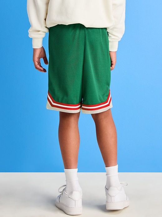 View large product image 2 of 4. Knee Length Mesh Basketball Shorts for Boys
