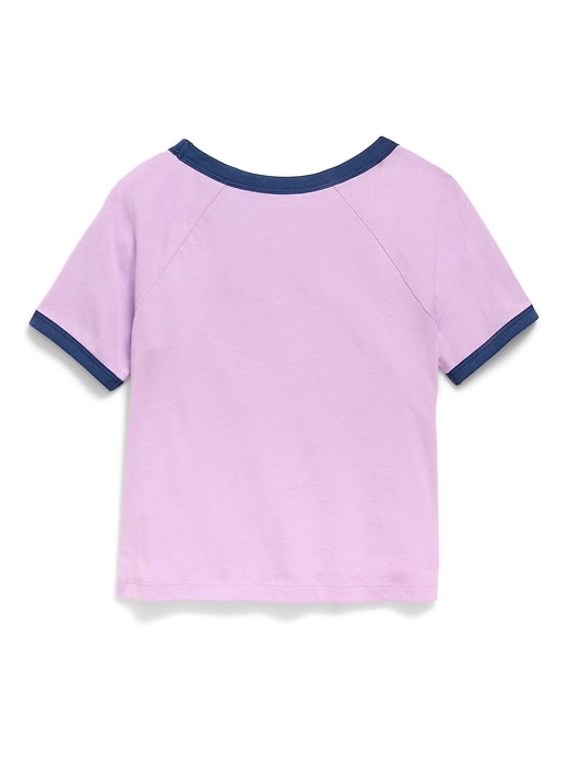 View large product image 2 of 4. Fitted Short-Sleeve Graphic T-Shirt for Girls