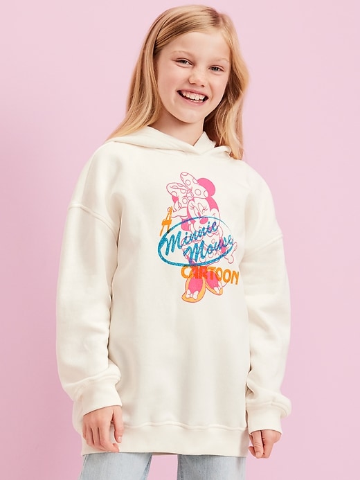 View large product image 1 of 6. Old Navy x Disney© Oversized Graphic Pullover Tunic Hoodie for Girls