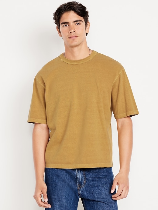 Image number 1 showing, Garment-Dyed Cropped T-Shirt