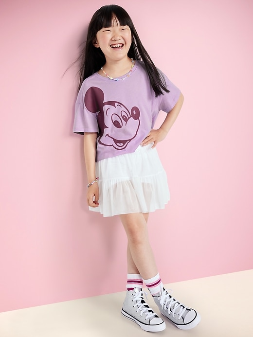 View large product image 1 of 6. Old Navy x Disney© Cropped Graphic Raw-Edge T-Shirt for Girls