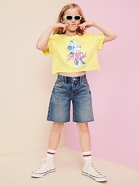 View large product image 3 of 7. Old Navy x Disney© Cropped Graphic Raw-Edge T-Shirt for Girls