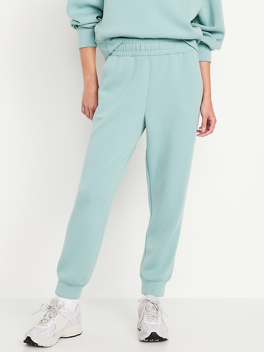 Image number 1 showing, High-Waisted Bounce Fleece Jogger Sweatpants