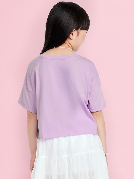 View large product image 2 of 6. Old Navy x Disney© Cropped Graphic Raw-Edge T-Shirt for Girls