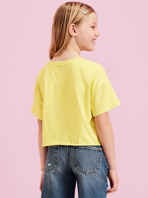 View large product image 2 of 7. Old Navy x Disney© Cropped Graphic Raw-Edge T-Shirt for Girls