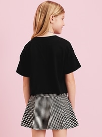 Image number 2 showing, Old Navy x Disney© Cropped Graphic Raw-Edge T-Shirt for Girls