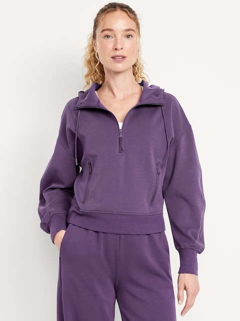 Dynamic Fleece Half-Zip Hoodie Sweatshirt - Multi