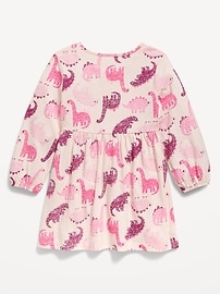 Image number 2 showing, Printed Long-Sleeve Dress for Toddler Girls
