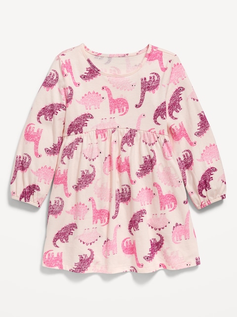 Printed Long-Sleeve Dress for Toddler Girls