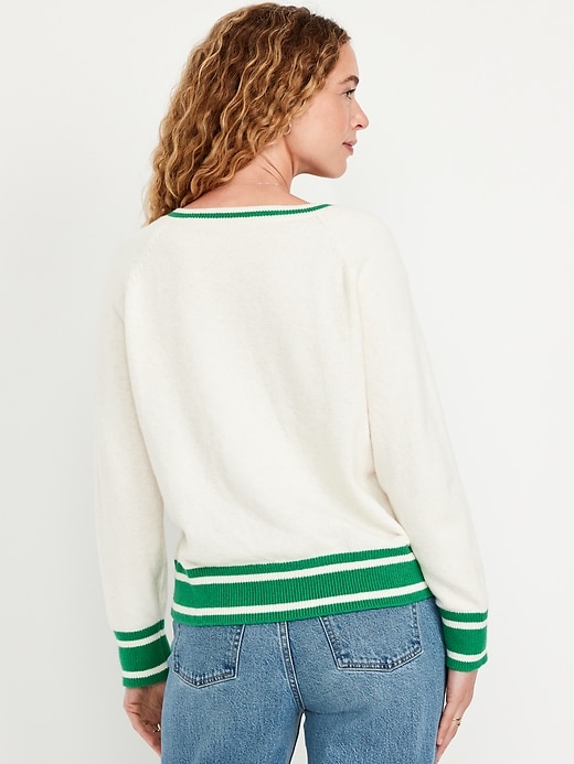 Image number 2 showing, SoSoft Loose V-Neck Sweater