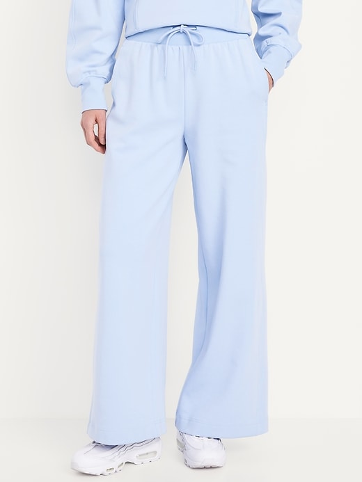 Image number 1 showing, Extra High-Waisted Dynamic Fleece Wide-Leg Sweatpants