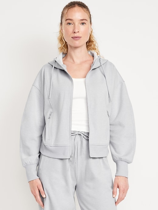 Image number 1 showing, Dynamic Fleece Oversized Zip Hoodie Sweatshirt