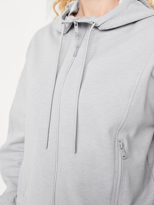 Image number 4 showing, Dynamic Fleece Oversized Zip Hoodie Sweatshirt