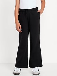 L'image numéro 1 présente Pantalon en molleton favori à taille haute et jambe large pour fille