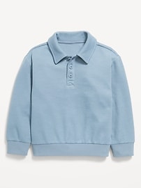 Image number 2 showing, Oversized Long-Sleeve Ribbed Polo Sweater for Toddler Boys