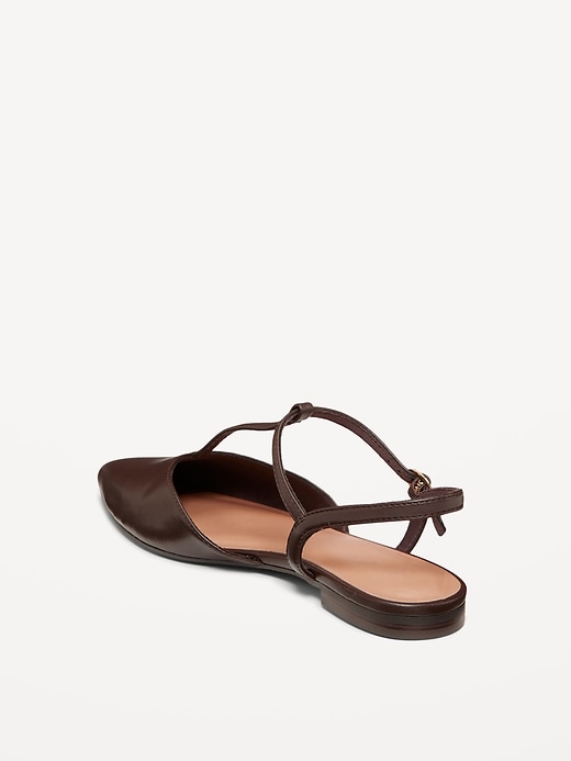 Image number 8 showing, Faux-Leather Mary Jane T-Strap Flats for Women