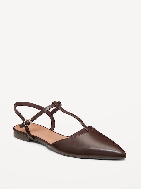 Ballerines Charles IX en similicuir pour Femme - Brun