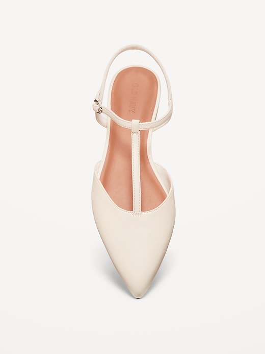 Image number 2 showing, Faux-Leather Mary Jane T-Strap Flats for Women