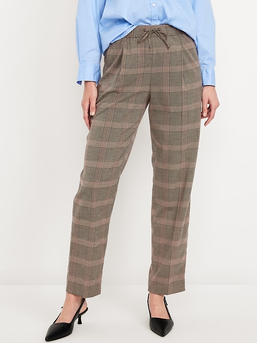 Image number 2 showing, High-Waisted Billie Straight Plaid Ankle Pants