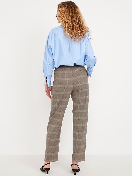 Image number 3 showing, High-Waisted Billie Straight Plaid Ankle Pants
