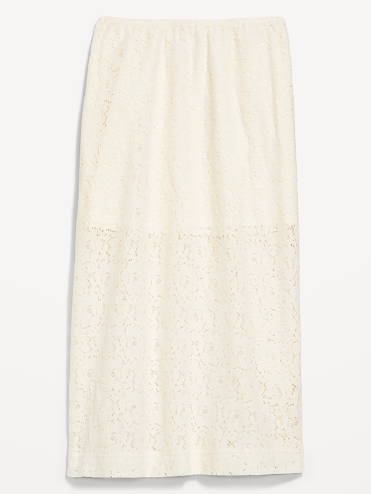 Image number 4 showing, High-Waisted Lace Midi Skirt