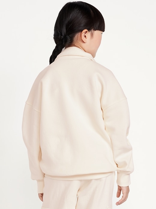 View large product image 2 of 4. Oversized Snap-Button Sweatshirt for Girls