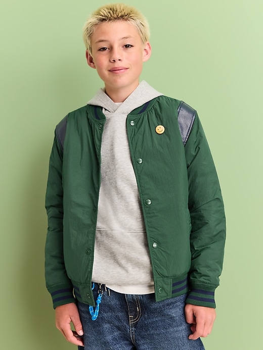 Voir une image plus grande du produit 1 de 2. Blouson aviateur hydrorésistant de style rétro pour garçon