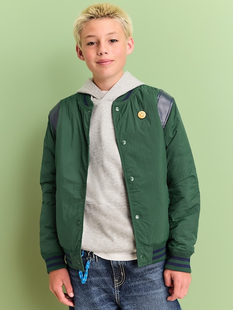 Blouson aviateur hydrorésistant de style rétro pour garçon