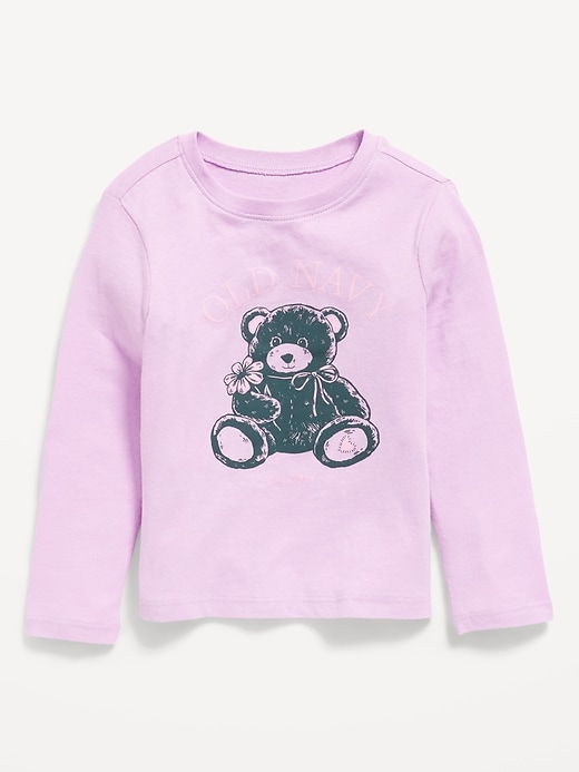 Image number 1 showing, Long-Sleeve Logo-Graphic T-Shirt for Toddler Girls
