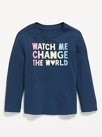 Image number 1 showing, Long-Sleeve Graphic T-Shirt for Toddler Girls