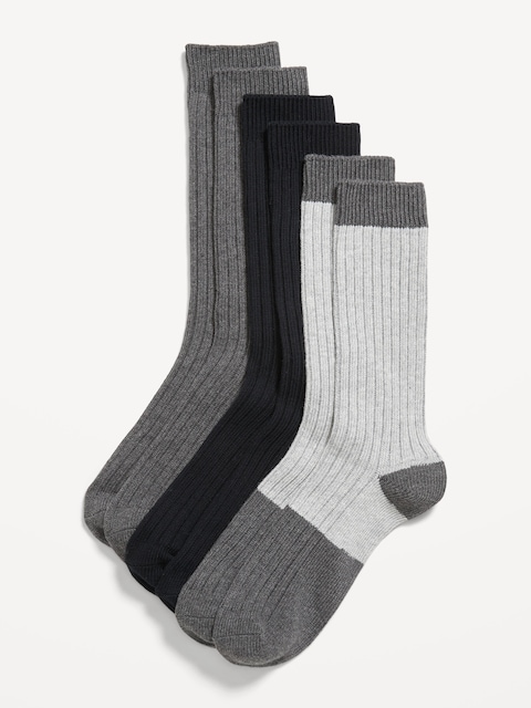 Chaussettes pour bottes jaspées pour homme (paquet de 3) - Gris