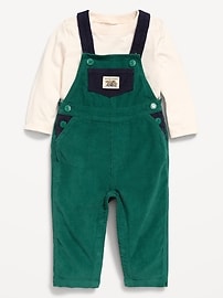 Image number 2 showing, Long-Sleeve T-Shirt and Corduroy Overalls Set for Baby
