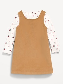 Image number 2 showing, Long-Sleeve T-Shirt and Corduroy Dress Set for Toddler Girls