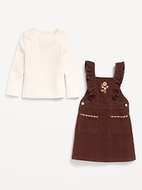 Image number 2 showing, Long-Sleeve T-Shirt and Corduroy Dress Set for Toddler Girls