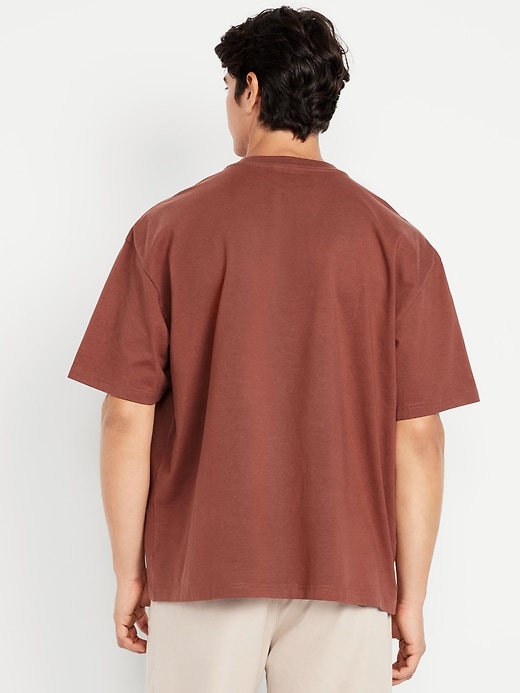 L'image numéro 3 présente T-shirt surdimensionné moderne en tissu épais