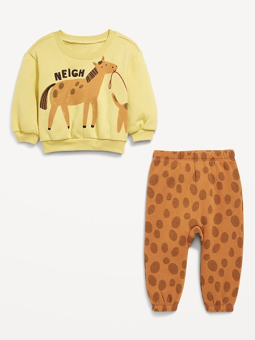 View large product image 2 of 2. Printed Henley Sweatshirt and Sweatpants Set for Baby