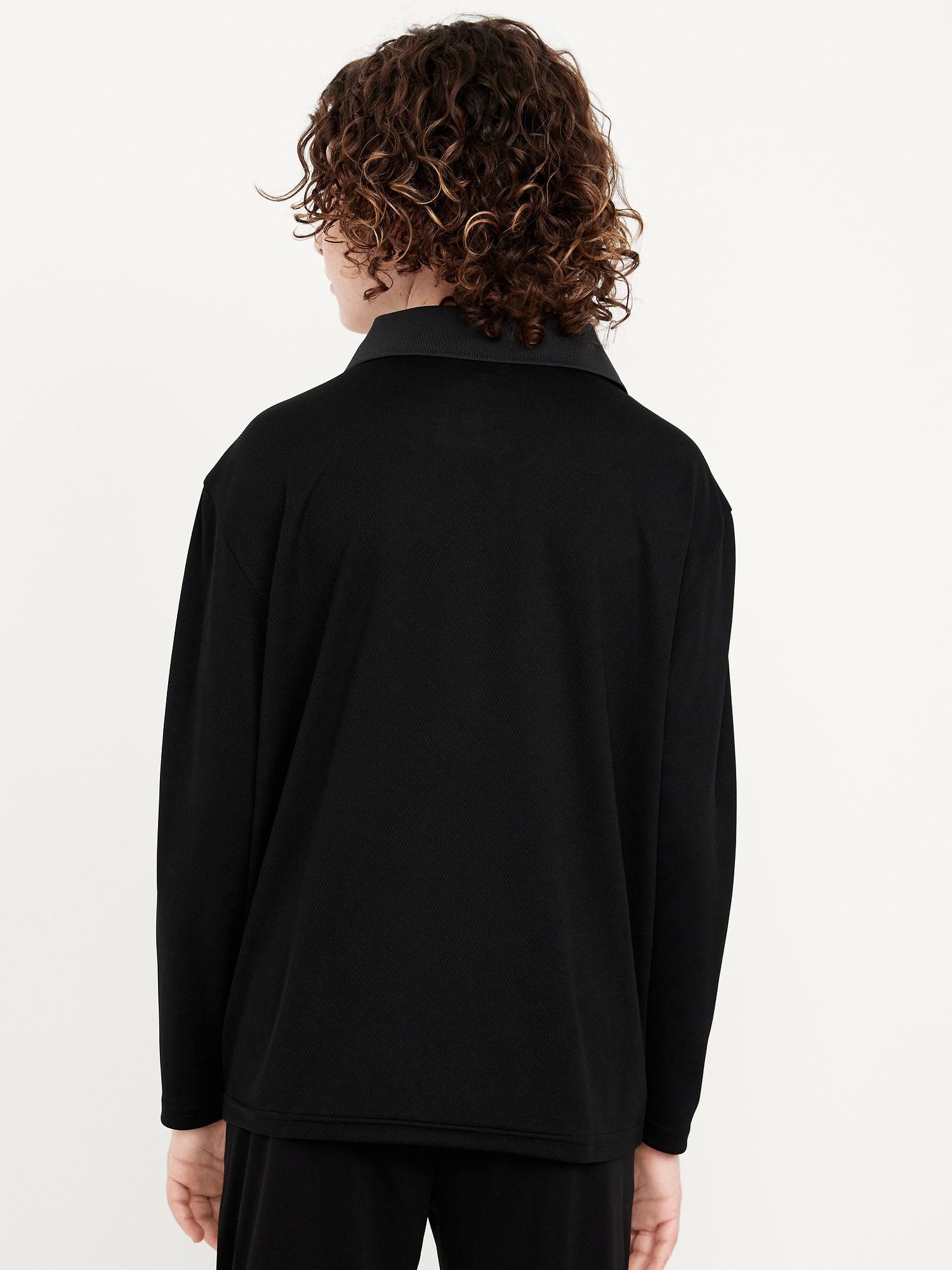 Oversized Long-Sleeve Collared Top for Boys