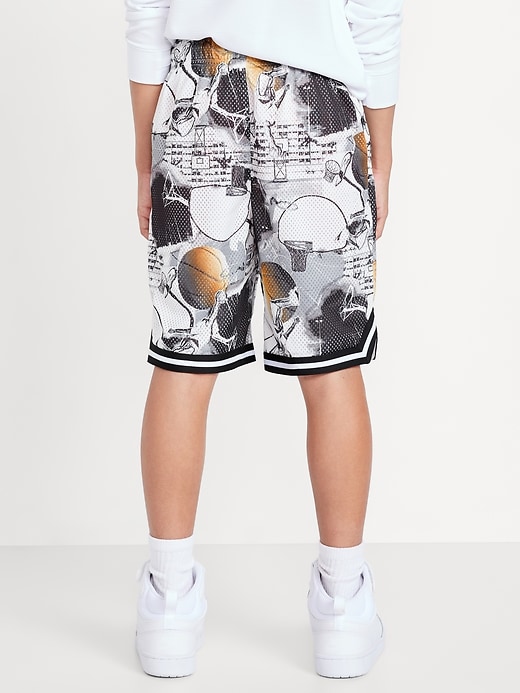 View large product image 2 of 5. Knee Length Mesh Basketball Shorts for Boys