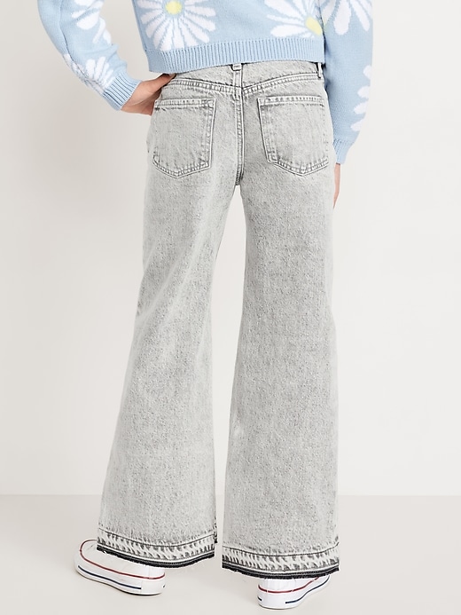 View large product image 2 of 5. High-Waisted Baggy Wide-Leg Jeans for Girls
