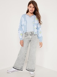 View large product image 3 of 5. High-Waisted Baggy Wide-Leg Jeans for Girls