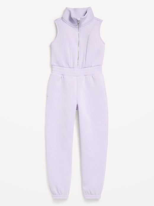 Image number 4 showing, Bounce Fleece Sleeveless Zip-Front Jumpsuit for Girls
