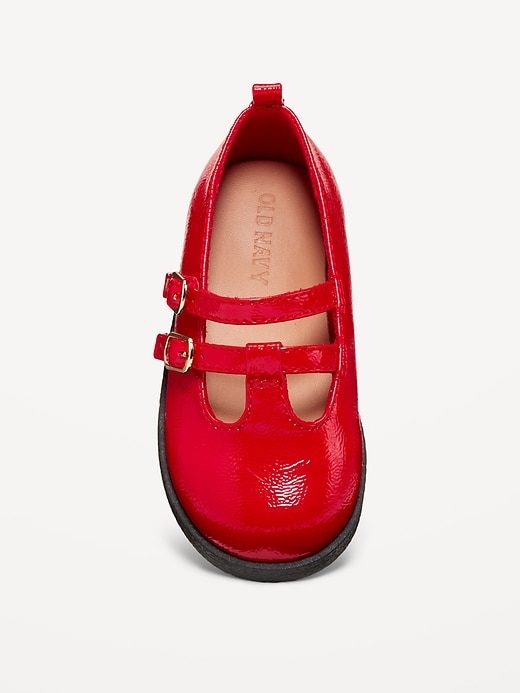 View large product image 2 of 4. Shiny Faux-Leather Double-Buckle Mary Jane Shoes for Toddler Girls