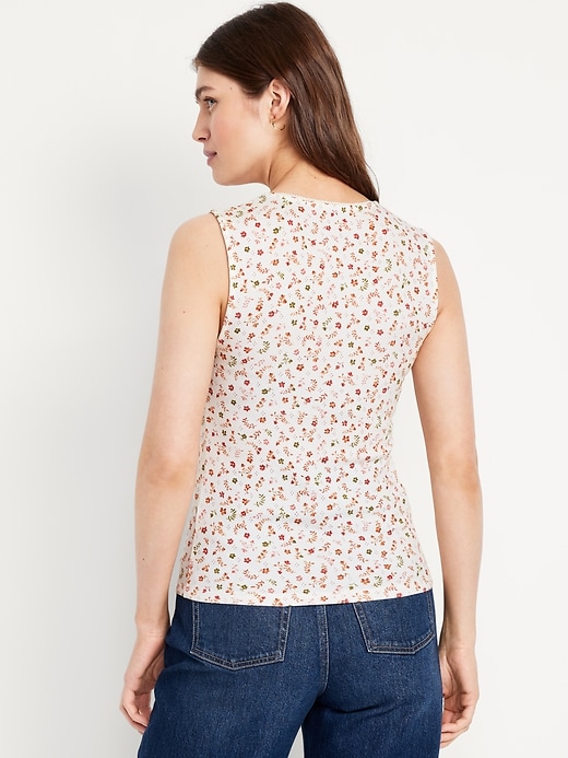 Image number 2 showing, Trapeze-Neck Floral Top
