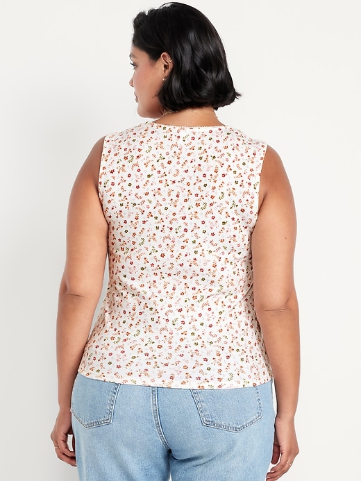 Image number 7 showing, Trapeze-Neck Floral Top