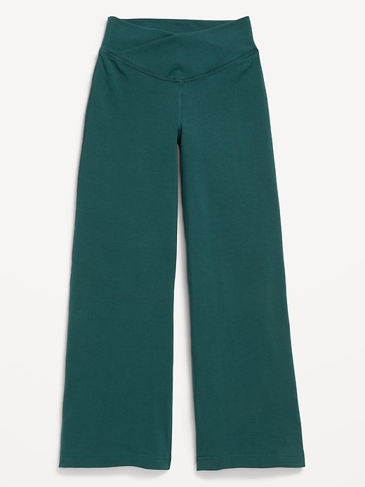 Image number 4 showing, High-Waisted PowerChill Crossover Wide-Leg Leggings for Girls