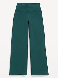 Image number 4 showing, High-Waisted PowerChill Crossover Wide-Leg Leggings for Girls