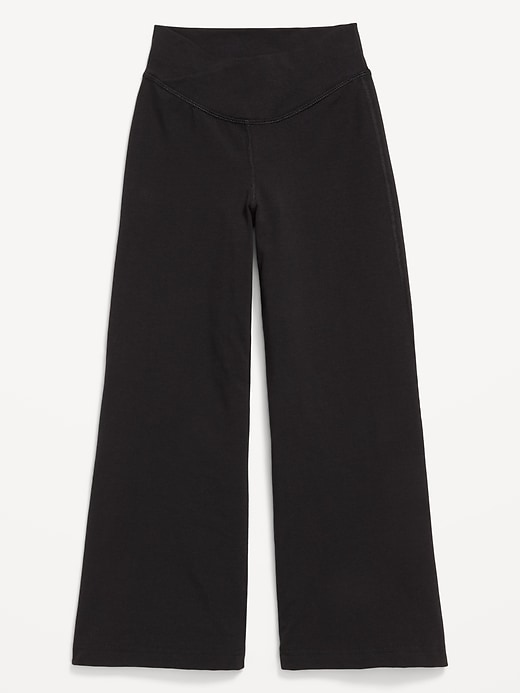 Image number 4 showing, High-Waisted PowerChill Crossover Wide-Leg Leggings for Girls